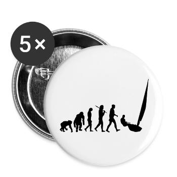 Entwicklung Segeln - Buttons groß 56 mm (5er Pack) - Weiß - Vorne