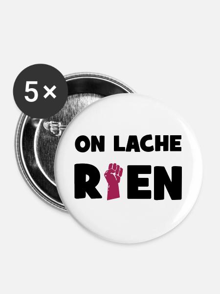 Wir verlieren nichts! - Buttons groß 56 mm (5er Pack) - Weiß