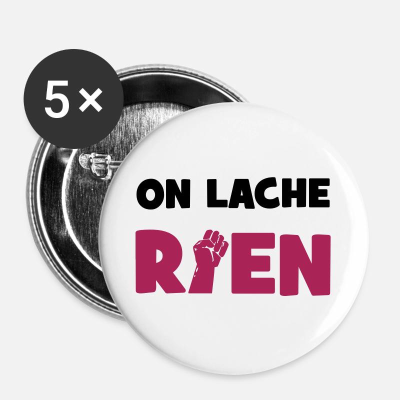 We loose nothing! - Buttons large 2.2''/56 mm (5-pack) - white