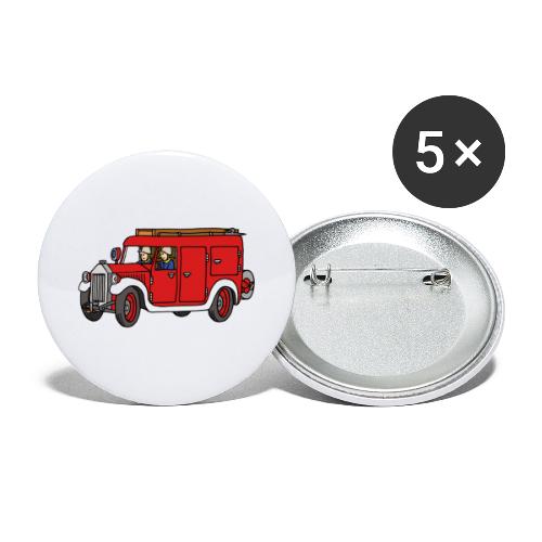 Feuerwehroldie - Buttons groß 56 mm (5er Pack)