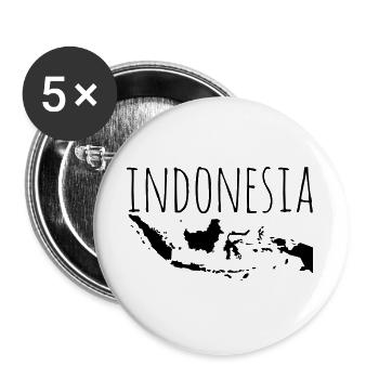 Indonesia - Buttons groß 56 mm (5er Pack) - Weiß - Vorne