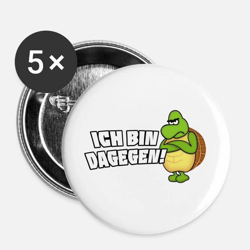 I'm against it - Buttons large 2.2''/56 mm (5-pack) - white