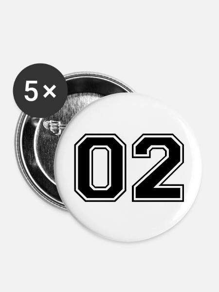 02 - Buttons groß 56 mm (5er Pack) - Weiß