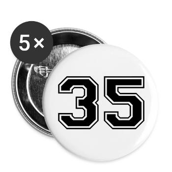 35 - Buttons groß 56 mm (5er Pack) - Weiß - Vorne