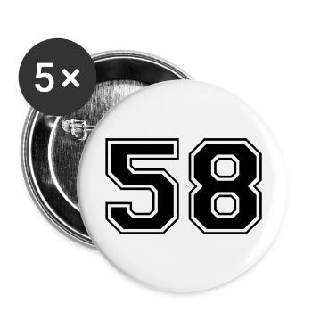 58 - Buttons large 2.2''/56 mm (5-pack) - white - Front