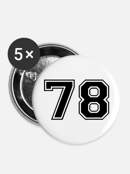 78 - Buttons groß 56 mm (5er Pack) - Weiß
