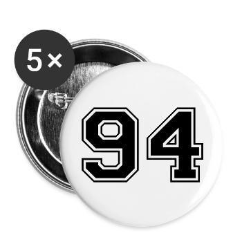 94 - Lot de 5 grands badges (56 mm) - blanc - Devant