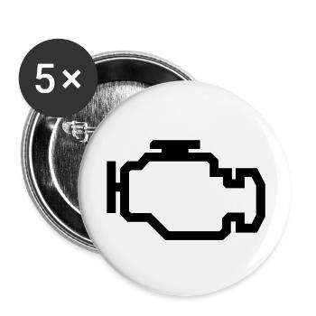Check Engine Light - Buttons large 2.2''/56 mm (5-pack) - white - Front