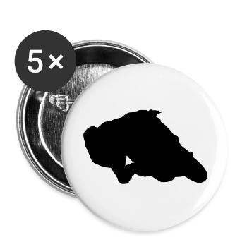 MotoGP #1 - Buttons large 2.2''/56 mm (5-pack) - white - Front