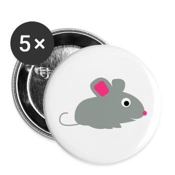 maus - Buttons large 2.2''/56 mm (5-pack) - white - Front