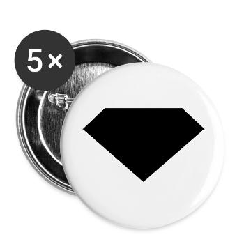 Diamant - Lot de 5 grands badges (56 mm) - blanc - Devant