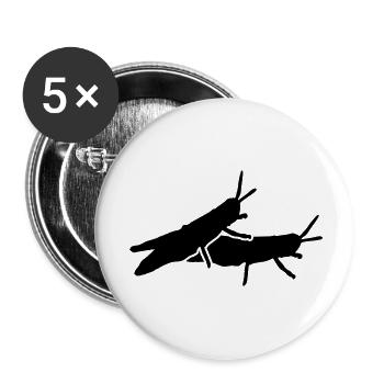 grashuepfer_love_t1 - Lot de 5 grands badges (56 mm) - blanc - Devant
