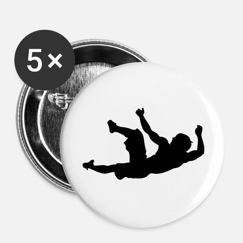 Klettern # 7 - Buttons groß 56 mm (5er Pack) - Weiß