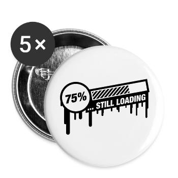 still_loading_graffiti_qu1 - Lot de 5 grands badges (56 mm) - blanc - Devant
