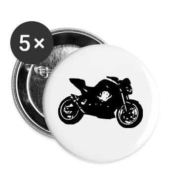 Kawasaki z750 (07) - Buttons groß 56 mm (5er Pack) - Weiß - Vorne
