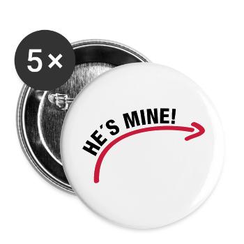 hes_mine_wq2 - Buttons large 2.2''/56 mm (5-pack) - white - Front