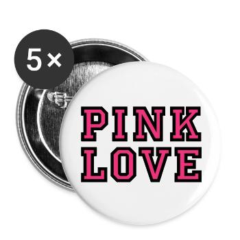 Pink Love 2 - Lot de 5 grands badges (56 mm) - blanc - Devant