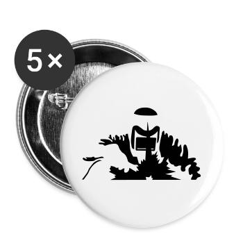 soudeur - Lot de 5 grands badges (56 mm) - blanc - Devant