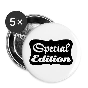 special edition tuner tuning custom bobber sticker - Lot de 5 grands badges (56 mm) - blanc - Devant