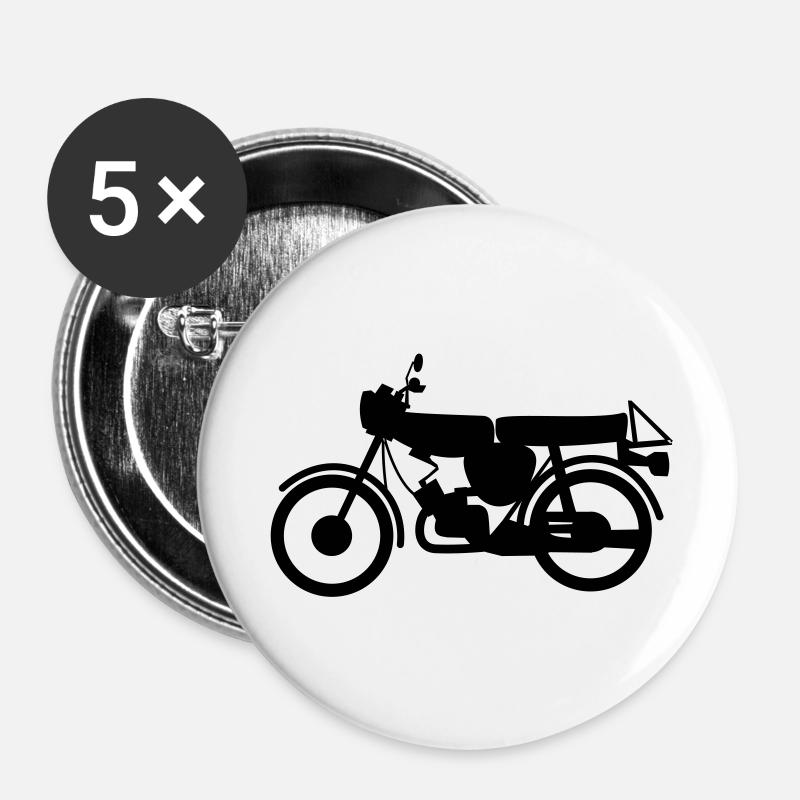Moped - Buttons large 2.2''/56 mm (5-pack) - white