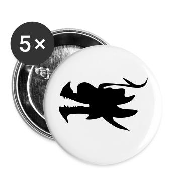 Drachenboot Drachenkopf Kanu 1c - Buttons groß 56 mm (5er Pack) - Weiß - Vorne