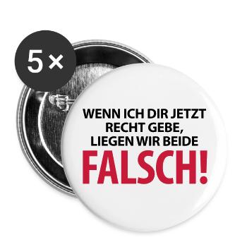 If I agree with you, we are both wrong! - Buttons large 2.2''/56 mm (5-pack) - white - Front