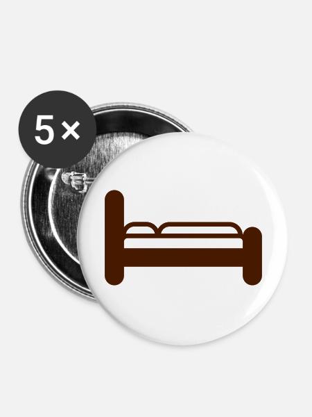 Bed - Buttons groß 56 mm (5er Pack) - Weiß