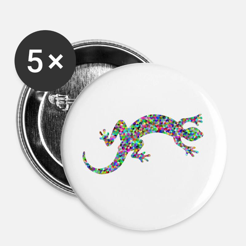 Gecko, salamander, patterncontest - Buttons large 2.2''/56 mm (5-pack) - white