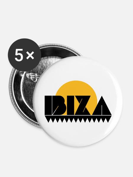 Ibiza - Buttons large 2.2''/56 mm (5-pack) - white
