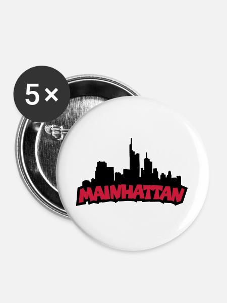 Mainhattan - Buttons large 2.2''/56 mm (5-pack) - white