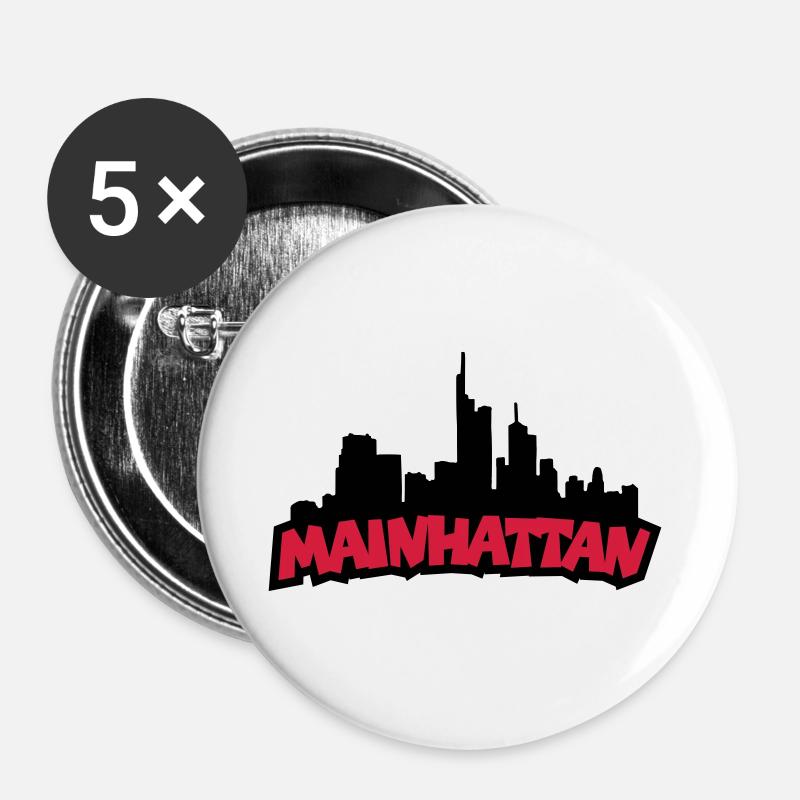 Mainhattan - Buttons large 2.2''/56 mm (5-pack) - white