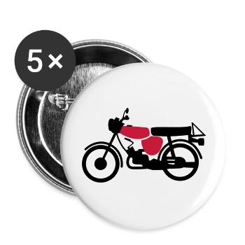 Fahrzeug - Simson S51 - Buttons groß 56 mm (5er Pack) - Weiß - Vorne