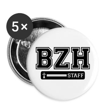 breizh staff logo - Lot de 5 grands badges (56 mm) - blanc - Devant