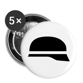 firefighter helmet - Buttons large 2.2''/56 mm (5-pack) - white - Front