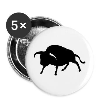 stier - Lot de 5 grands badges (56 mm) - blanc - Devant