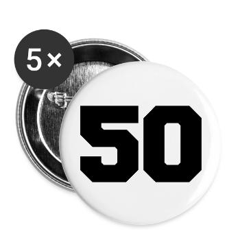 50 - Buttons groß 56 mm (5er Pack) - Weiß - Vorne