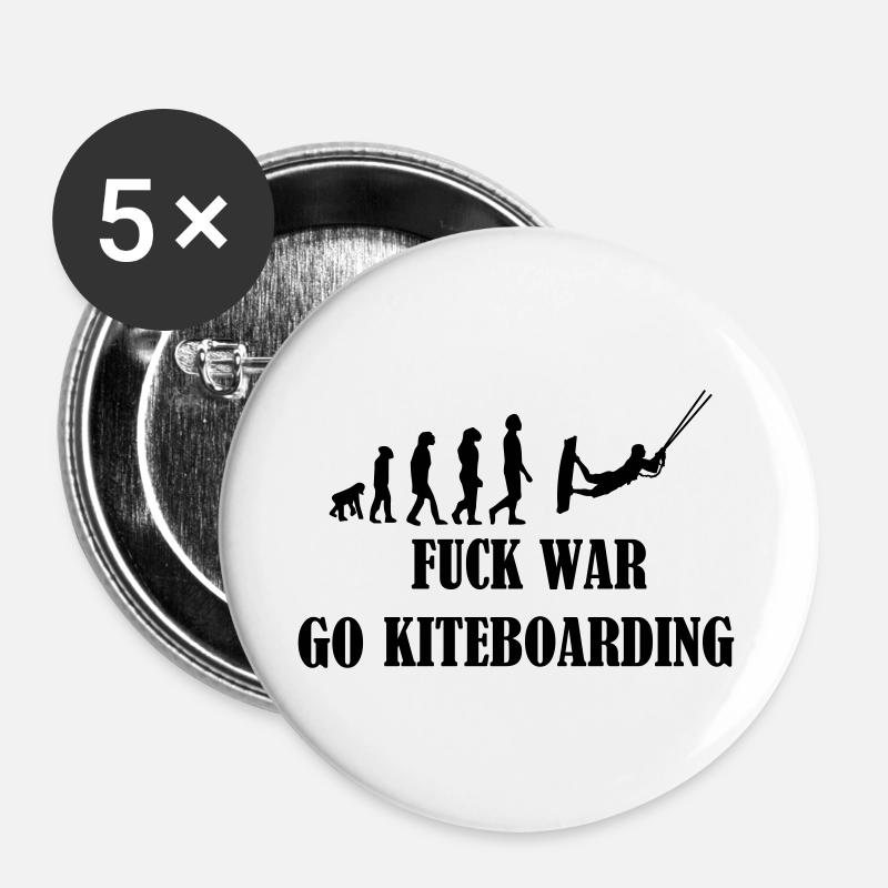 Kiteboard,Kiteboarder,Kite,Kiteboarding,Sea,Board - Buttons large 2.2''/56 mm (5-pack) - white