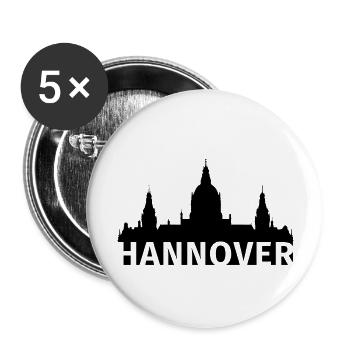 Hannover - Buttons groß 56 mm (5er Pack) - Weiß - Vorne