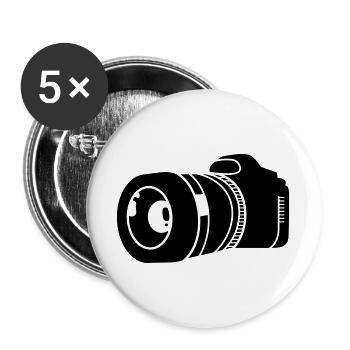 photographie - Lot de 5 grands badges (56 mm) - blanc - Devant