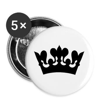 Crown 002 - Buttons large 2.2''/56 mm (5-pack) - white - Front