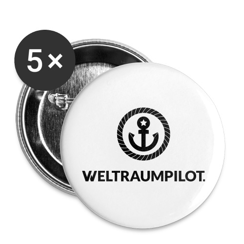 weltraumpilot - Buttons groß 56 mm (5er Pack)