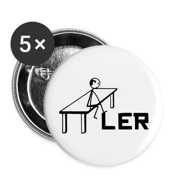 Bilderrätsel, Tischler - Buttons groß 56 mm (5er Pack) - Weiß - Vorne