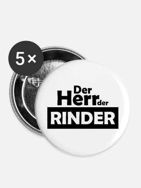der herr der rinder - Buttons groß 56 mm (5er Pack) - Weiß