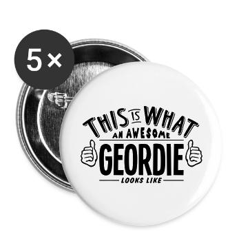 awesome geordie looks like pro design - Buttons large 2.2''/56 mm (5-pack) - white - Front