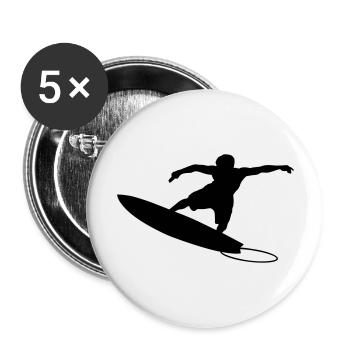 Surfer 4 (Vector) - Buttons groß 56 mm (5er Pack) - Weiß - Vorne