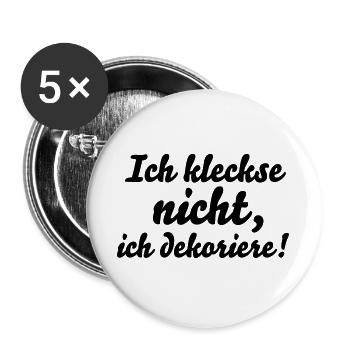 baby humor spruch - Buttons groß 56 mm (5er Pack) - Weiß - Vorne