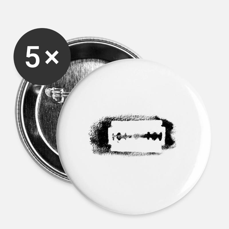 Rasierklinge - Buttons groß 56 mm (5er Pack) - Weiß