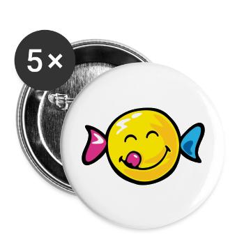 Smiley Sweety - Buttons large 2.2''/56 mm (5-pack) - white - Front