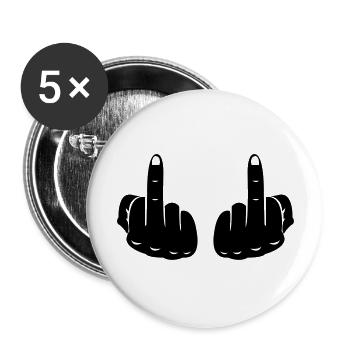 fuck_2 - Buttons groß 56 mm (5er Pack) - Weiß - Vorne