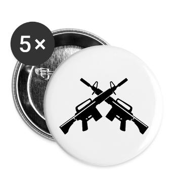 waffen_01 - Buttons large 2.2''/56 mm (5-pack) - white - Front